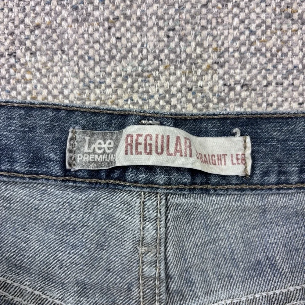 Lee Regular Fit Straight Leg Jeans Mens Blue Medium Wash Denim Sz 32x30